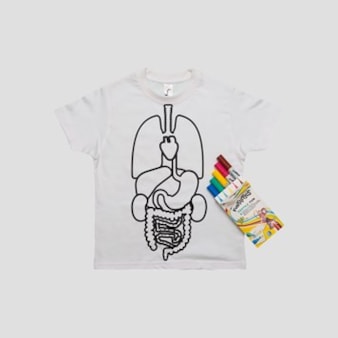 Colour-in Body Organs T-shirt