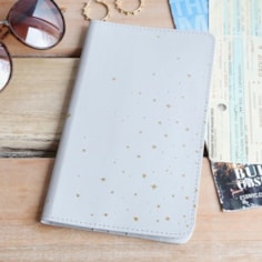 Grey Gold Stars Travel Wallet Grey Gold Stars Travel Wallet