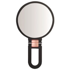 Hand-Held Soft Touch Travel Mirrors In Black Hand-Held Soft Touch Travel Mirrors In Black