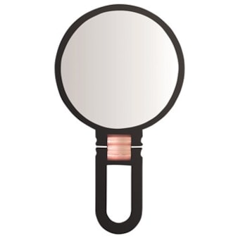 Hand-Held Soft Touch Travel Mirrors In Black Hand-Held Soft Touch Travel Mirrors In Black