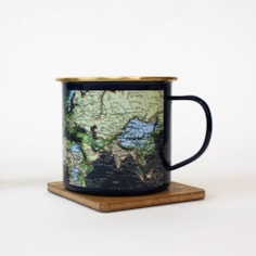 Blue World Enamel Mug