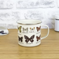 Butterflies Enamel Mug
