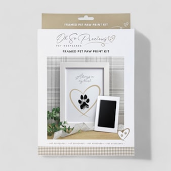 Framed Pet Paw Print Keepsake With Ink Kit Framed Pet Paw Print Keepsake With Ink Kit