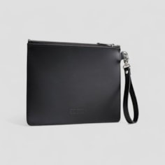 Handmade Leather Folio Case - Black - Large Handmade Leather Folio Case - Black - Large