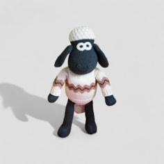 Hand Knitted Shaun The Sheep Soft Toy