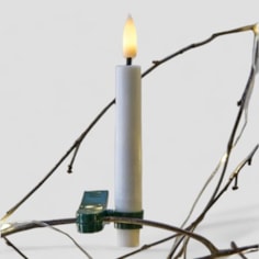 Mini Tree Candles With Clips | Set Of 8