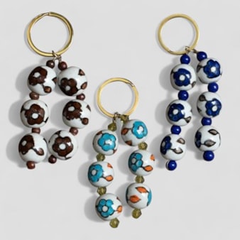 Ceramic Bead Keyrings Ceramic Bead Keyrings