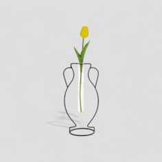 Silhouette Black Metal Vase Silhouette Black Metal Vase