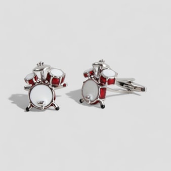 Red Drumset Cufflinks Red Drumset Cufflinks