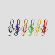 Musical Note Paper Clips