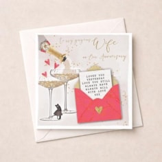 Anniversary Card - To My Gorgeous Wife