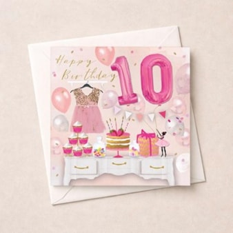 Age 10 Birthday Card - Birthday Party