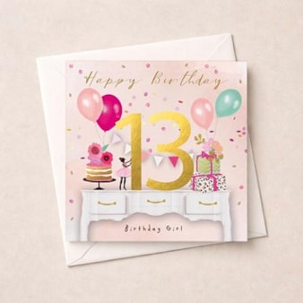 Age 13 Birthday Card - Birthday Party