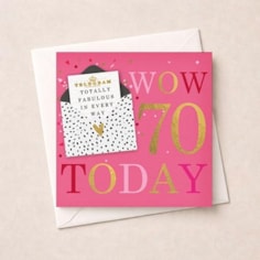Age 70 Birthday Card - Yay 70 Today
