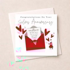 Silver Anniversary Card - Telegram Silver Anniversary Card - Telegram