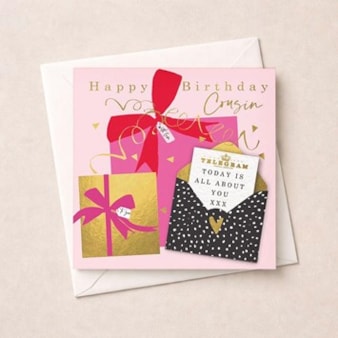 Cousin Birthday Card - Birthday Presents