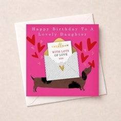 Daughter Birthday Card - Dachshund