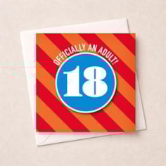 Beermat Age 18 Card - 18 Officially An Adult Beermat Age 18 Card - 18 Officially An Adult