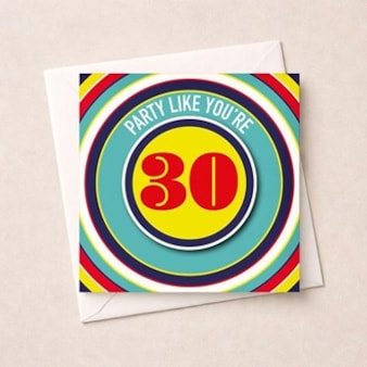 Beermat Age 30 Card - Party Like You're 30 Beermat Age 30 Card - Party Like You're 30