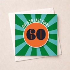 Beermat Age 60 Card - 50 Is So Last Year - 60