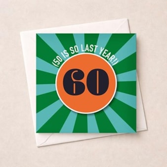 Beermat Age 60 Card - 50 Is So Last Year - 60 Beermat Age 60 Card - 50 Is So Last Year - 60