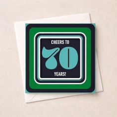 Beermat Age 70 Card - Cheers To 70 Years