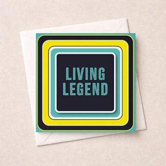 Beermat Open Card - Living Legend