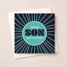 Beermat Birthday Card - Amazing Son Beermat Birthday Card - Amazing Son