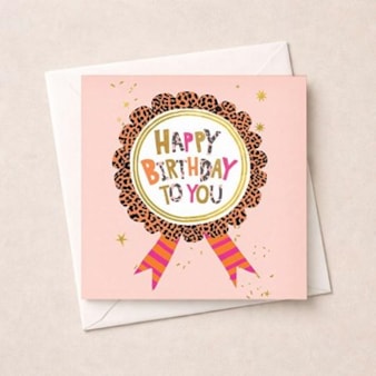 Birthday Card - Birthday Rosette