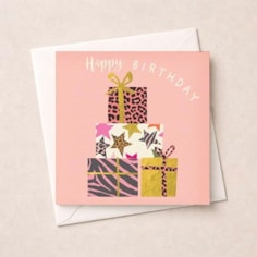 Birthday Card - Stack Of Presents
