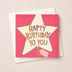Birthday Card - Star Balloon