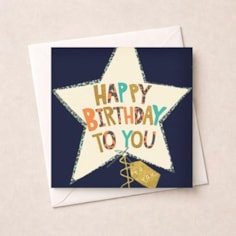 Birthday Card - Star Balloon