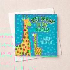 Daddy Birthday Card - Giraffes