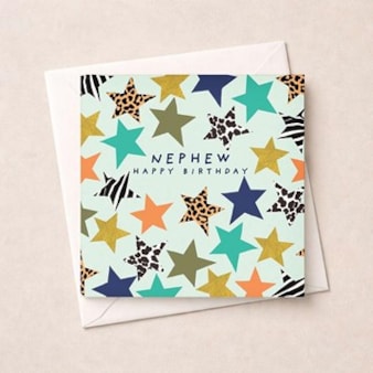 Nephew Birthday Card - Stars Nephew Birthday Card - Stars
