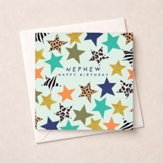 Nephew Birthday Card - Stars