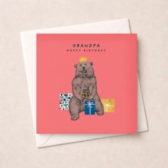 Grandpa Birthday Card - Bear King Grandpa Birthday Card - Bear King