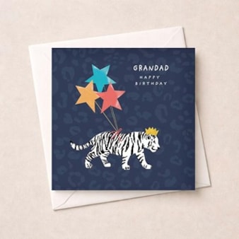 Grandad Birthday Card - White Tiger