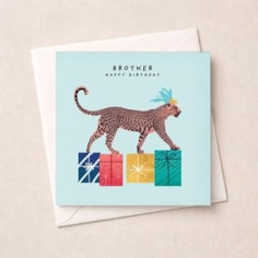 Brother Birthday Card - Leopard