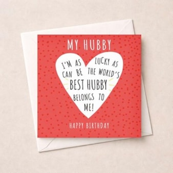 Husband Birthday Card - Lucky As Can Be