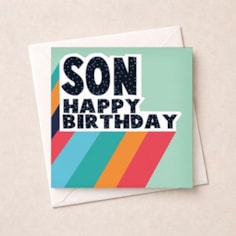 Son Birthday Card - Happy Birthday