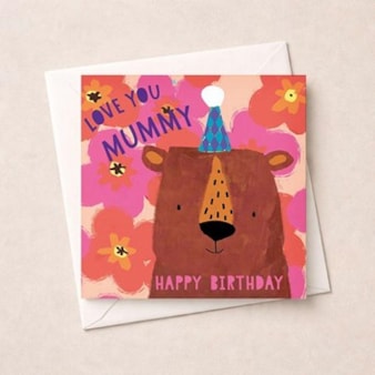 Mummy Birthday Card - Big Bear
