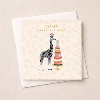 Sister Birthday Card - Giraffe Sister Birthday Card - Giraffe