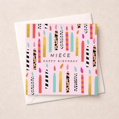 Niece Birthday Card - Birthday Candles