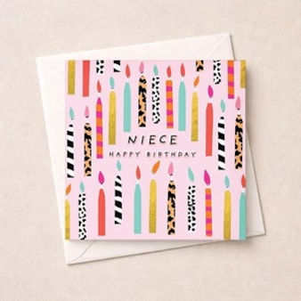 Niece Birthday Card - Birthday Candles