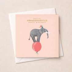 Granddaughter Birthday Card - Elephant