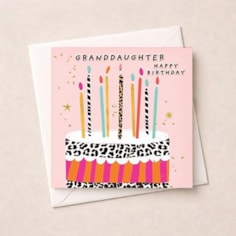 Granddaughter Birthday Card -  Birthday Cake