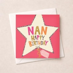 Nan Birthday Card - Star Balloon Nan Birthday Card - Star Balloon