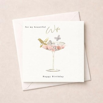 Wife Birthday Card - Cocktail Wife Birthday Card - Cocktail