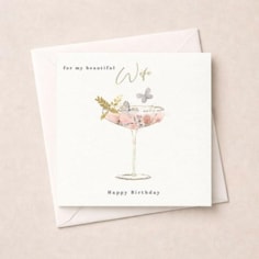 Wife Birthday Card - Cocktail