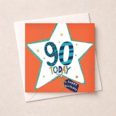 Age 90 Birthday Card - Star Balloon